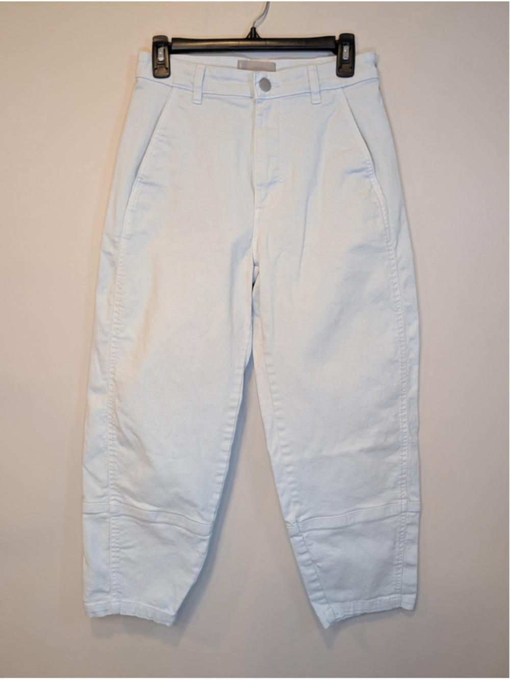 Everlane The Utility Barrel Pant High Rise Curved Leg Light Ice Blue Denim 6R 6